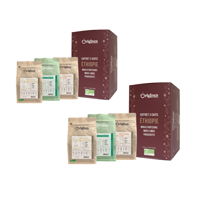 Box Gemahlener Kaffee - Ethiopie 3x250g by Origines Tea&Coffee