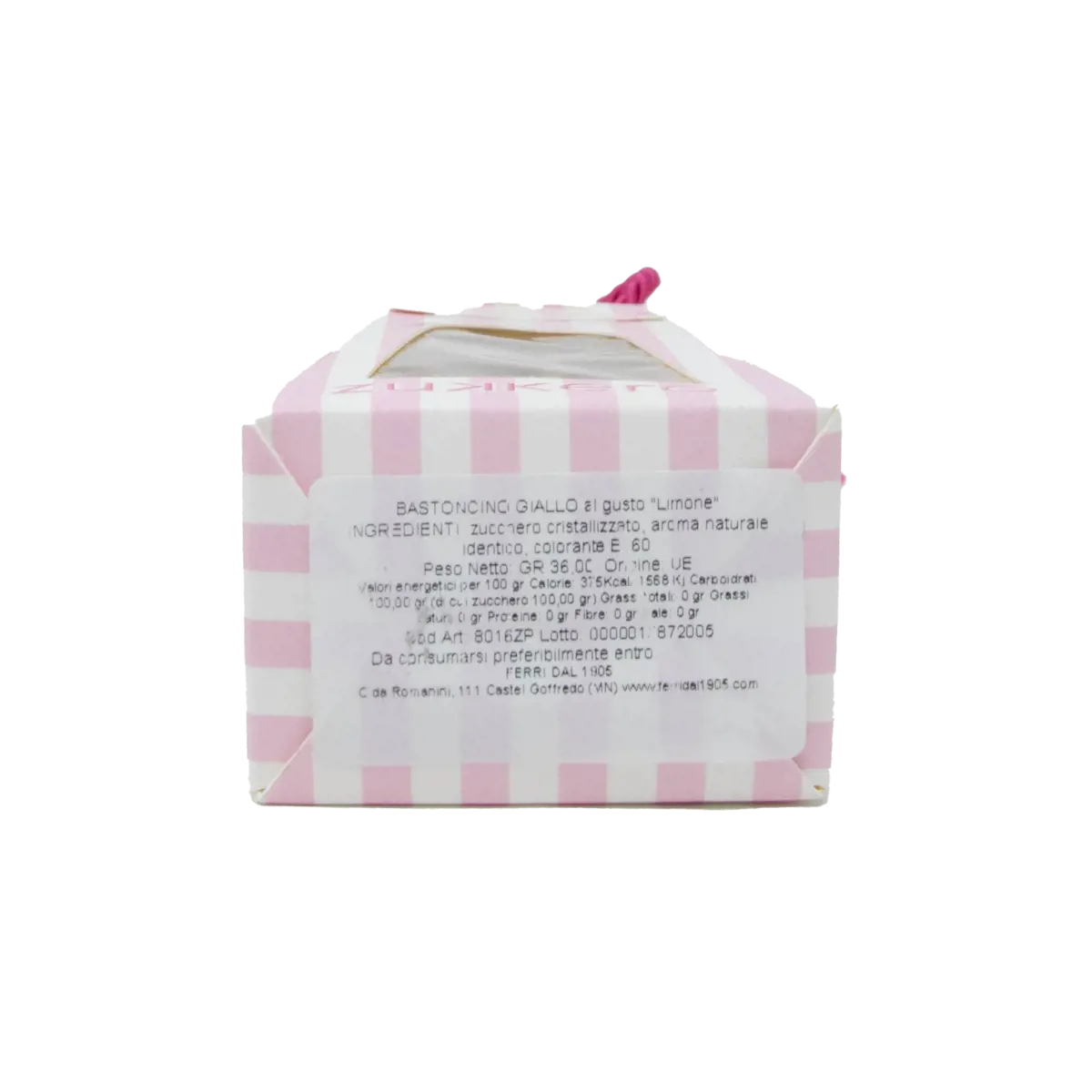 Secondo immagine del prodotto Bastoncini giallo limone 60 gr by Zukkero