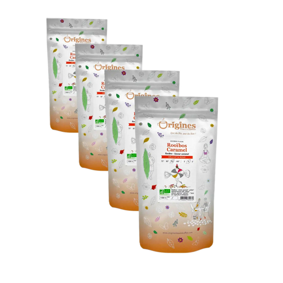 Origines Tea&Coffee Rooibos Caramel En Sachet 100G - 100 G by Origines Tea&Coffee