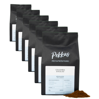 Pekkas Privatrösterei Colombie Excelso Moulu French Press - 250 G - Pack 6 × Moulu French press Pochette 250 g