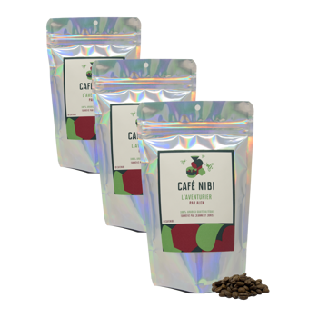 Caffè in grani - L'Aventurier par Alex - 500 g - Pack 3 × Chicchi Bustina 500 g