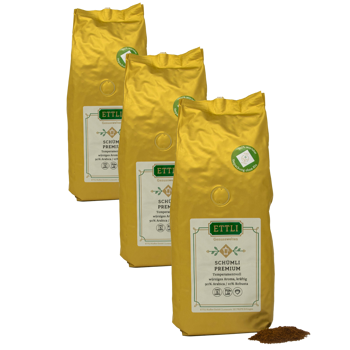 Caffè macinato - Schümli Premium - 500g - Pack 3 × Macinatura Espresso Bustina 500 g