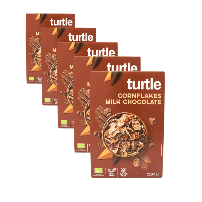 Turtle Cornflakes Chocolat Au Lait Bio Sans Gluten Boite En Carton 250 G by Turtle
