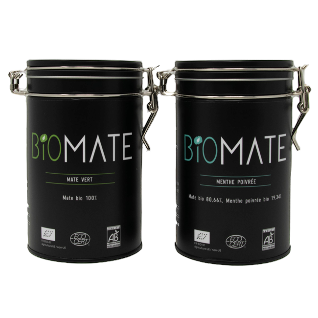 Biomaté Duo Decouverte Mate Vert Menthe Poivree Box Decouverte Cadeau 300 G by Biomaté