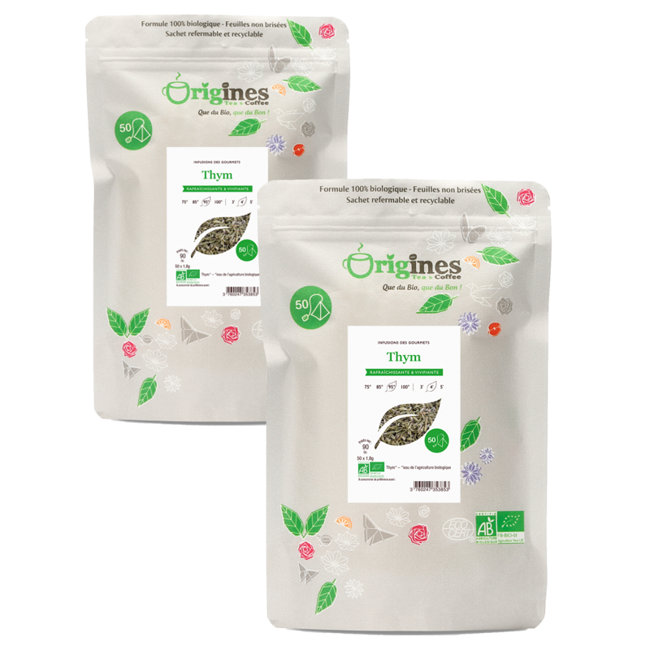 Origines Tea&Coffee Infusion Bio Thym Vrac 500G Fleur De The 500 G by Origines Tea&Coffee