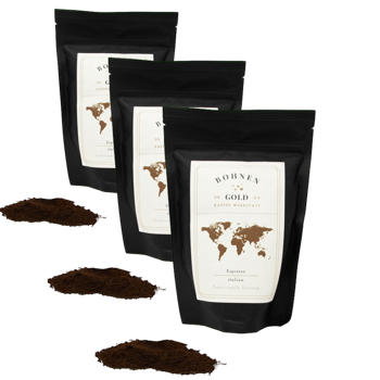 Espresso Italiano - Pack 3 × Macinatura Espresso Bustina 500 g