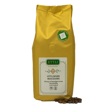 Kaffeebohnen - Ettlinger-Mischung - 1kg - Bohnen Beutel 1 kg
