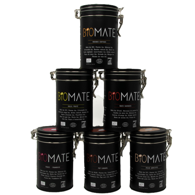 Biomaté Assortiment Fruite Boite En Metal 900G Coffret Decouverte 900 G by Biomaté