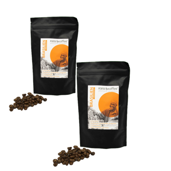 Brasilien Länderkaffee - Pack 2 × Bohnen Beutel 250 g