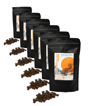 Brasile - Länderkaffee - Pack 6 × Chicchi Bustina 250 g