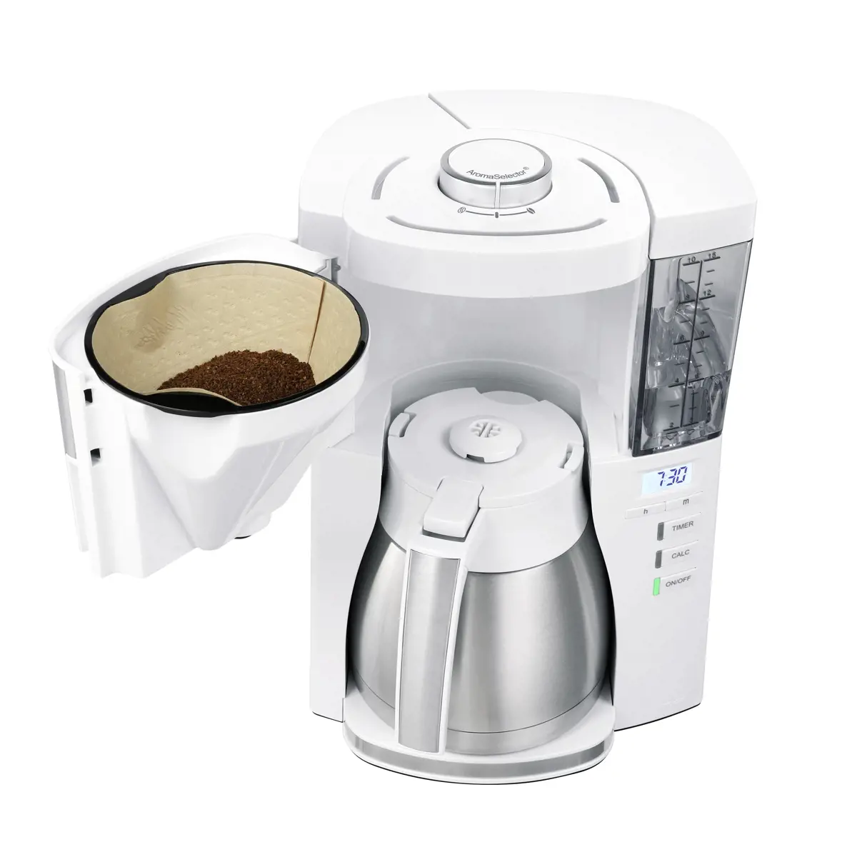 Deuxième image du produit Cafetière Électrique Melitta Look V Therm Timer 1025-17 Blanc Et Acier Brossé by Melitta