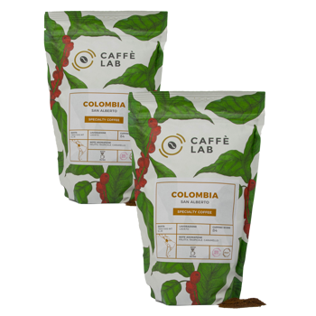 Caffè Colombia San Alberto - Pack 2 × Macinatura French press Bustina 250 g