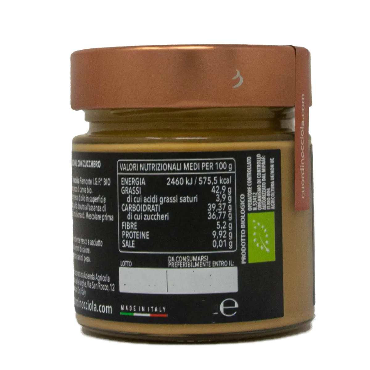 Deuxième image du produit Cuor Di Nocciola Delle Langhe Creme De Noisettes Delicate 250 G Bocal En Verre 250 G by Cuor di Nocciola delle Langhe