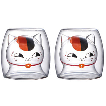 Aulica Doppelwandige Tassen mit Katzendesign 250ml - 2er-Set - 