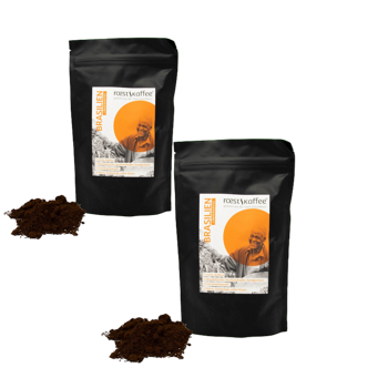 Brasilien Länderkaffee - Pack 2 × Mahlgrad Filter Beutel 250 g