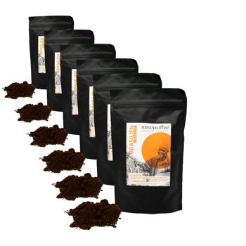 Brasile - Länderkaffee - Pack 6 × Macinatura Filtro Bustina 250 g