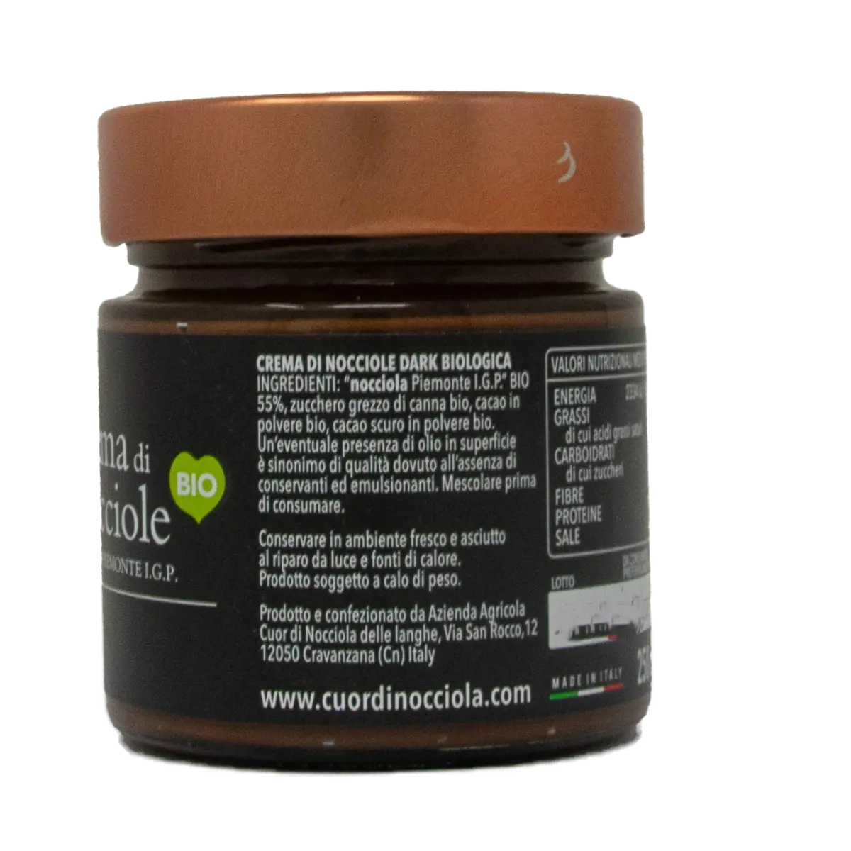 Deuxième image du produit Cuor Di Nocciola Delle Langhe Creme De Noisettes Dark 250 G Bocal En Verre 250 G by Cuor di Nocciola delle Langhe