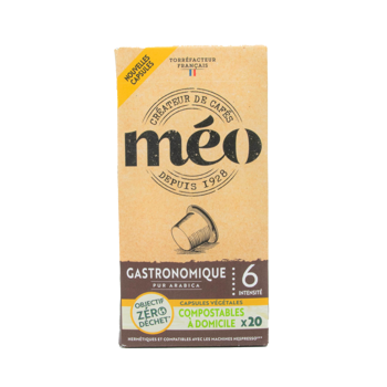 Café Méo Capsules Compostables Gastronomique X20 20 Boites En Carton Compatible Nespresso - Capsule 106 g