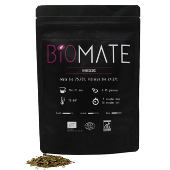 Biomaté Hibiscus- 100 G - Pochette 100 g