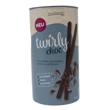 Spoontainable Twirly Choc Batonnets De Cafe Comestibles - Pack 2 ×