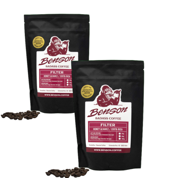 Kaffeebohnen - Honey Alvarez, Filter - 250g - Pack 2 × Bohnen Beutel 250 g