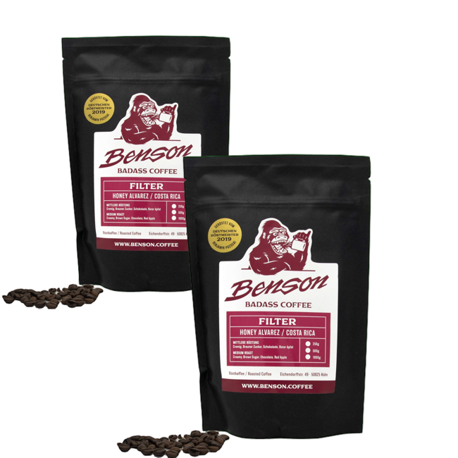 Kaffeebohnen - Honey Alvarez, Filter - 250g by Benson