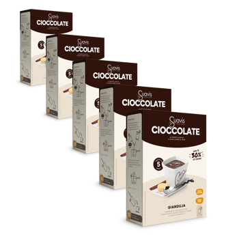 Heiße Schokolade - Gianduja - Pack 5 × Pappschachtel 125 g