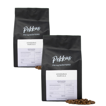 Café En Grain Pekkas Privatrösterei Honduras Marcala - 1 Kg - Pack 2 × Grains Pochette 1 kg