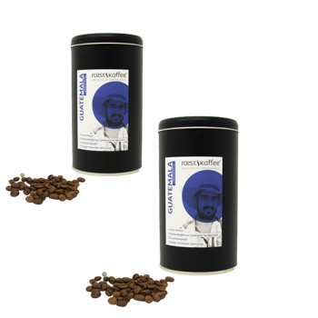 Guatemala Länderkaffee - Pack 2 × Bohnen Metall-Box 500 g