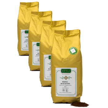 Caffè macinato - Miscela Kenya - 500g - Pack 4 × Macinatura Espresso Bustina 500 g