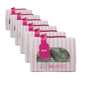 Zukkero Morceaux De Sucre Coeur Menthe 60 Gr Boite En Carton 60 G - Pack 6 × Boîte en carton 60 g