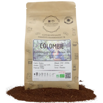 Arlo's Coffee - Colombie Moulu Piston French Press- 500 G - Moulu French press Pochette 500 g