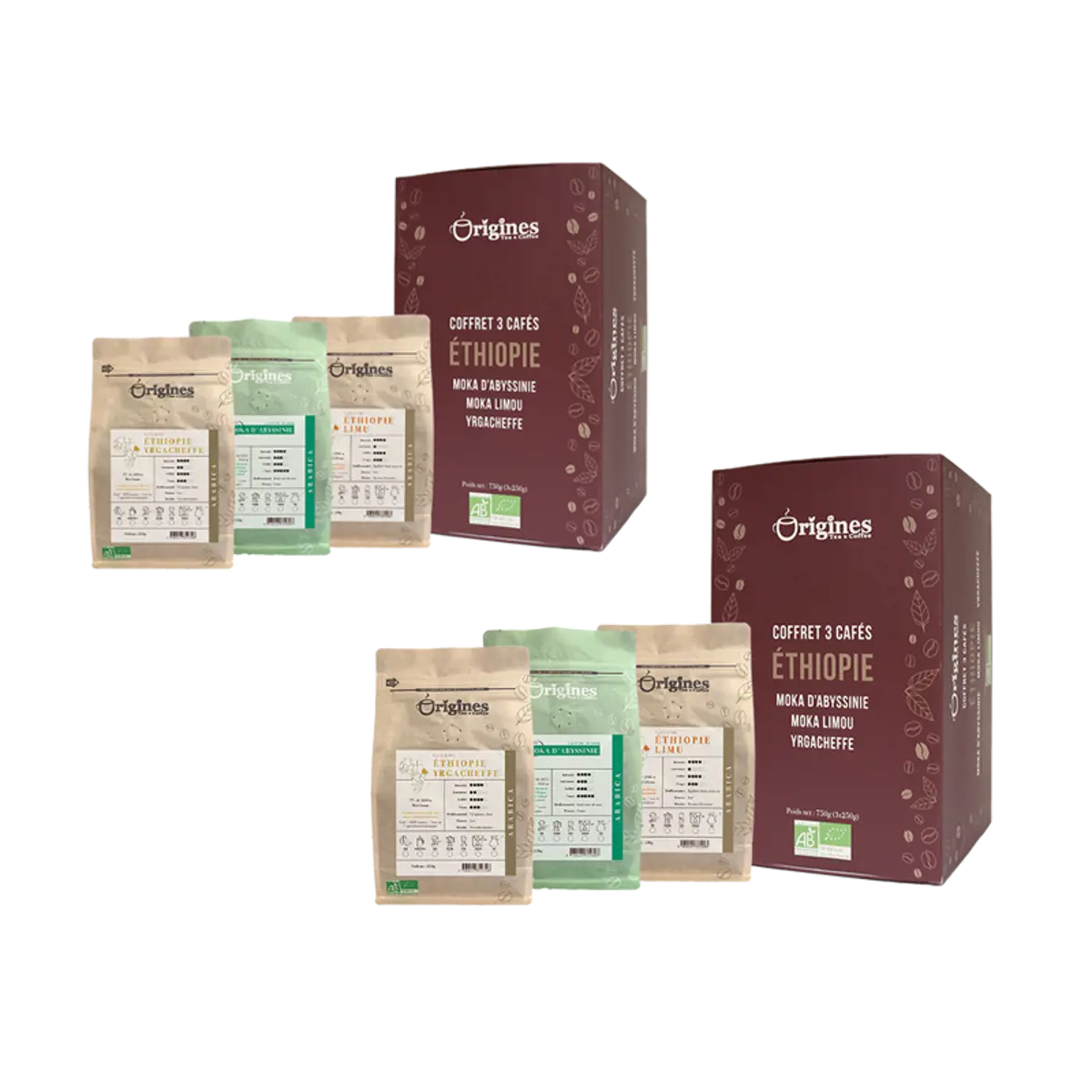 Origines Tea&Coffee Coffret De Café En Grains - Ethiopie 3X250G by Origines Tea&Coffee
