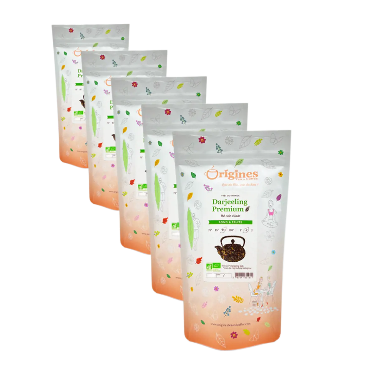 Tè Nero Bio in Busta - Darjeeling Premium Inde - 100g by Origines Tea&Coffee