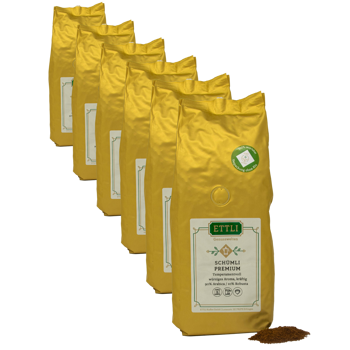 Caffè macinato - Schümli Premium - 250g - Pack 6 × Macinatura French press Bustina 250 g