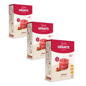 Granita - Fragola - Pack 3 × Scatola di cartone 160 g