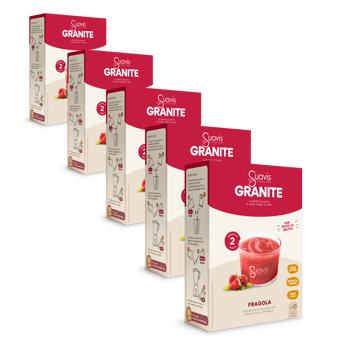 Suavis Granita Fraise Vrac En Boite Carton 160 G - Pack 5 × Boîte en carton 160 g