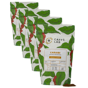 Kaffee Karibik - Espresso - Pack 4 × Mahlgrad Espresso Beutel 250 g