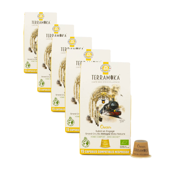 Terramoka Sir Oscar Capsules 15 Capsules - Pack 5 × 15 Capsules compatible Nespresso®