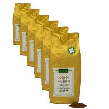 Caffè macinato - Bio Miscela - 250g - Pack 6 × Macinatura Moka Bustina 250 g