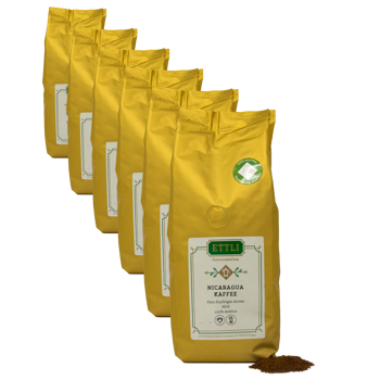 Ettli Kaffee Nicaragua Single Origin Moulu Aeropress - 250 G - Pack 6 × Moulu Aeropress Pochette 250 g