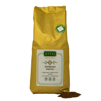 Gemahlener Kaffee - Espresso Napoli - 1kg - Mahlgrad French Press Beutel 1 kg