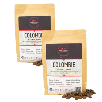 Cafe En Grain Arlo's Coffee Colombie 250 G - Pack 2 × Grains Pochette 250 g