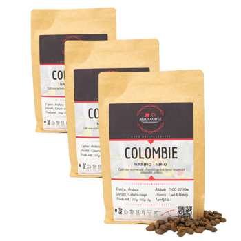 COLOMBIE - Pack 3 × Bohnen Beutel 250 g