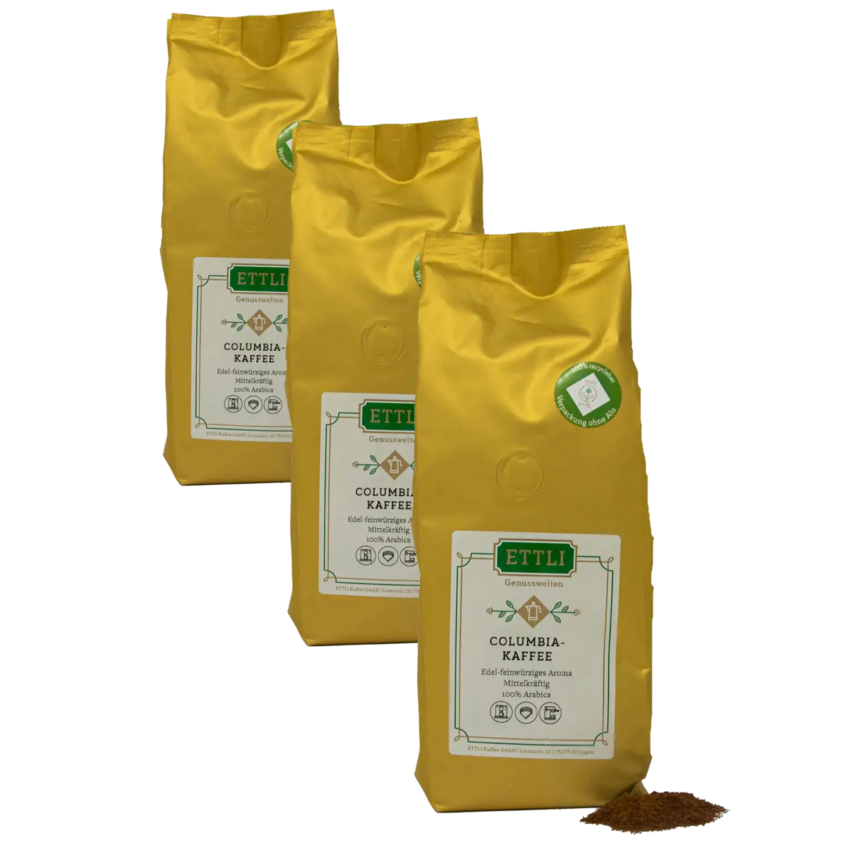 Ettli Kaffee Cafe Colombia Moulu Moka - 500 G by ETTLI Kaffee