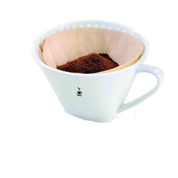 Kaffeefilterhalter SANDRO - Porzellan (Größe 4) - 
