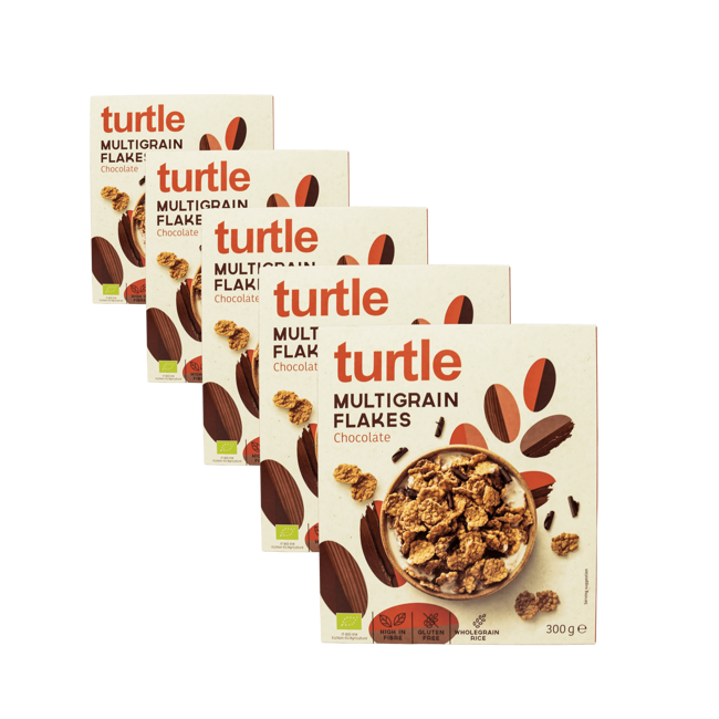 Turtle Cereales Multigrains Chocolat Noir Bio Boite En Carton 300 G by Turtle