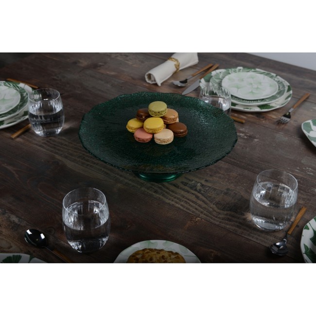 Zweiter Produktbild Kuchenplatte mit Fuß - Transpartent Grün by Aulica