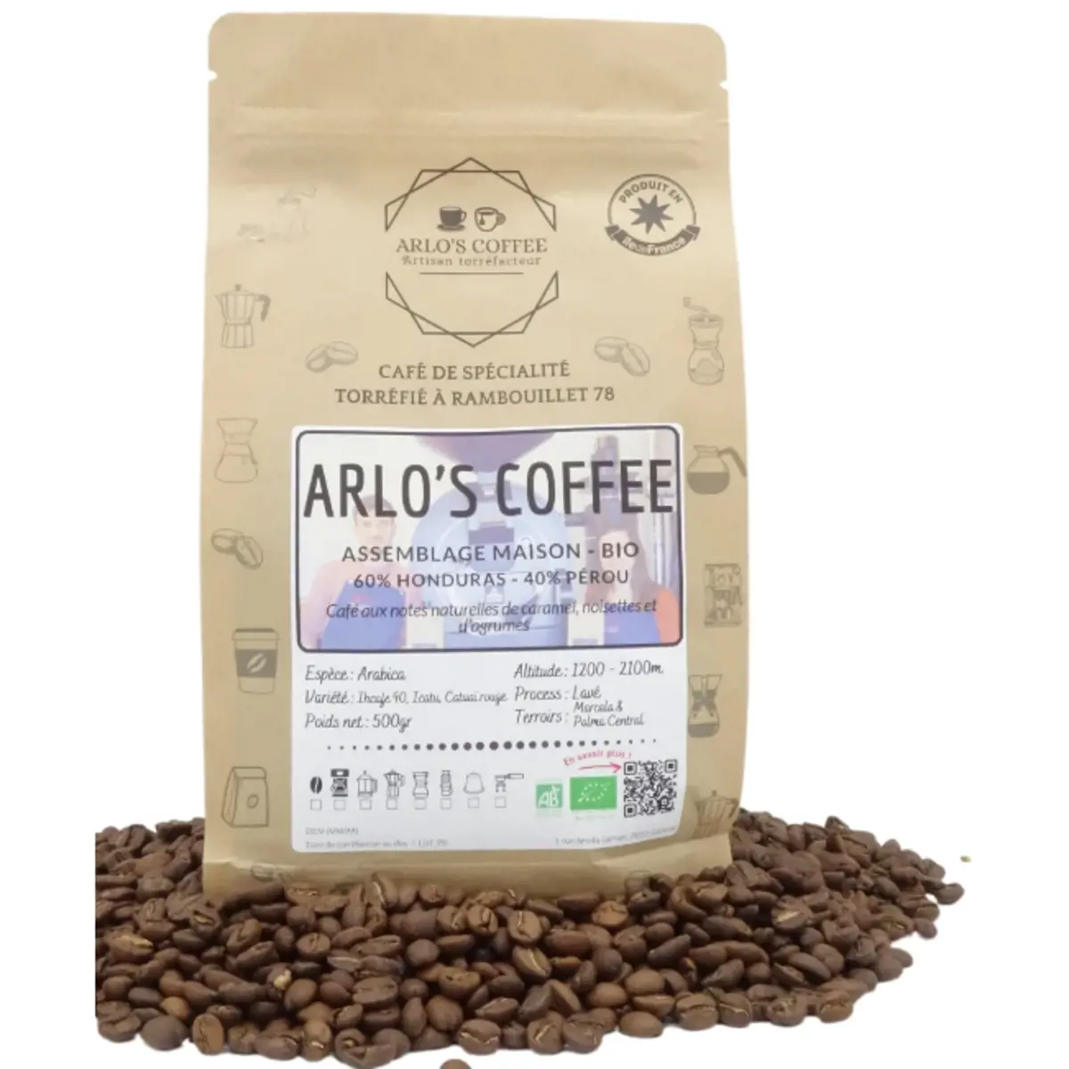 Cafe En Grain Arlo's Coffee Blend Maison 500 G by ARLO'S COFFEE
