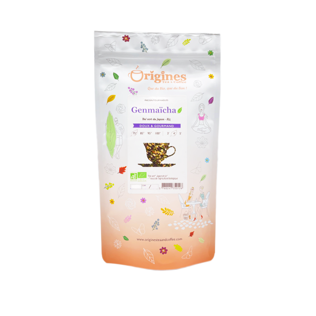 Origines Tea&Coffee The Vert Bio En Vrac Genmaicha Japon 1Kg Fleur De The 1 Kg by Origines Tea&Coffee